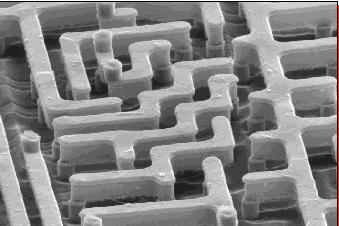 Metal- Interconnect Formation Ti Deposition Al + Cu (%) TiN Metal- etch ILD- Mask # SEM Micrographs of First Metal Layer over