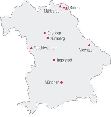 administration offices REHAU is represented in Bavaria with six