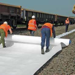 Geosynthetics provide solutions for permanent way applications where loss of rail track alignment caused by subgrade erosion leads to costly maintenance and the complication