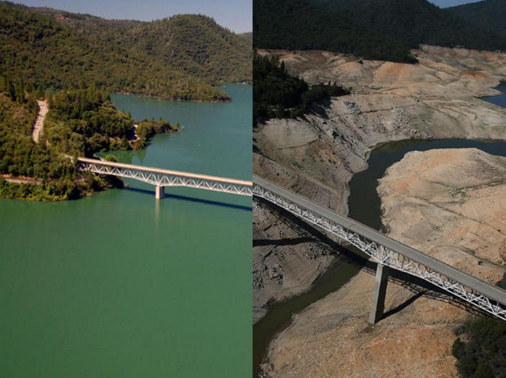 These reservoir conditions highlight the extent to which the state of California is running out of water.