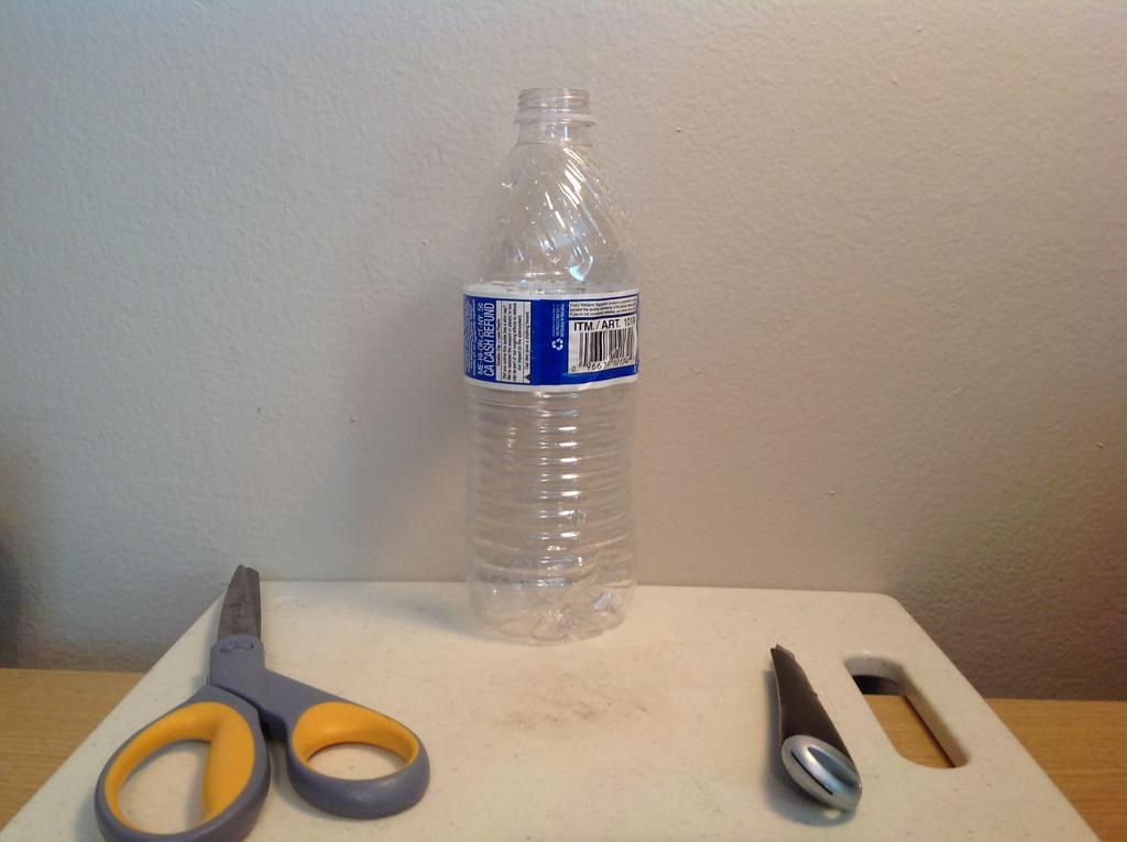 Select a plastic bottle- I prefer 1 liter (32 oz) bottles.