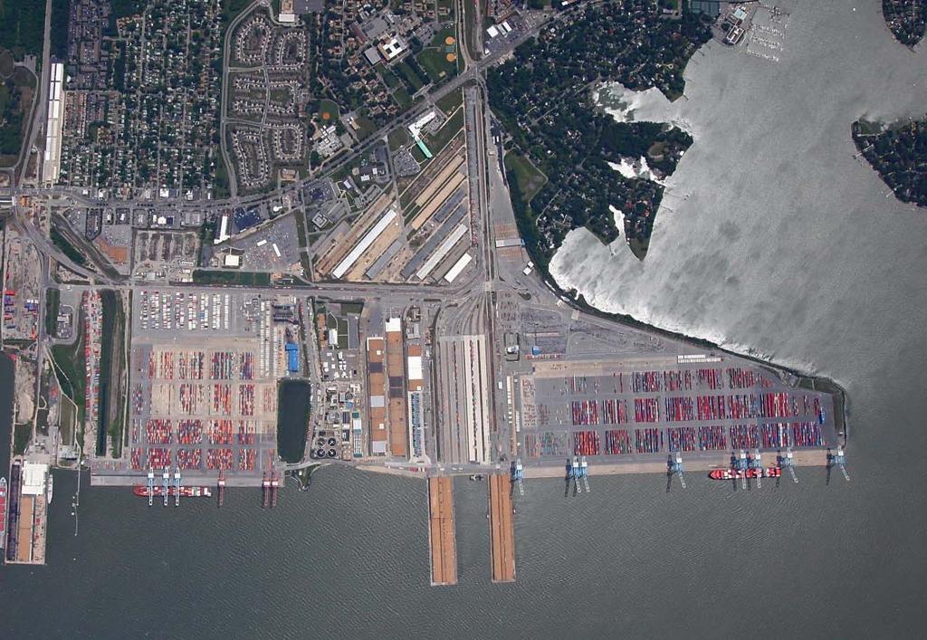 NORFOLK INTERNATIONAL TERMINALS Total Acreage: 567 Wharf: 7,300 ft. Depth: 50 ft.