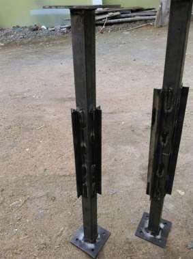clumn in shwn, this is welded with the restrain bars and base plates.