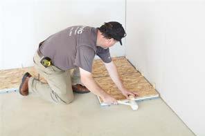 To install the Amdry panels in a staggered pattern cut a 2 x 4 Amdry panel in half, measure the panel @ 24 place a mark on either side, using