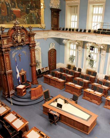 As at March 31, 2010, the 125 seats were distributed as follows: Number of seats Québec Liberal Party (QLP) 67 Parti québécois (PQ) 50 Action démocratique du Québec (ADQ) 4 Did you know?
