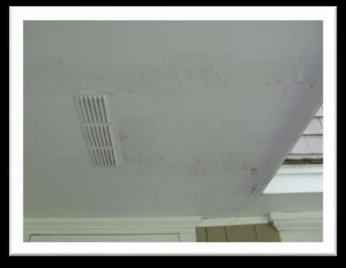 Soffits should be free of stains, which could indicate