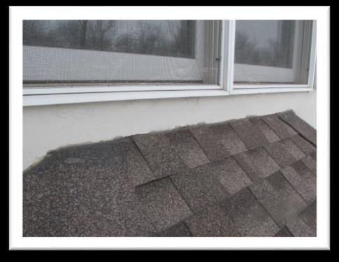 shingles, they will not function as a substitute for kickout flashing at a roof termination.