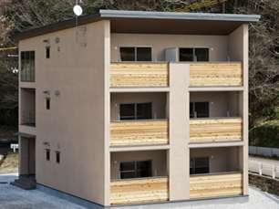 Cross Laminated Timber (CLT) January 19 th 2014, JAS code for CLT was developed. First CLT building was completed in Kochi Prefecture on March 6 th (dormitory of sawmill company made by Meiken).