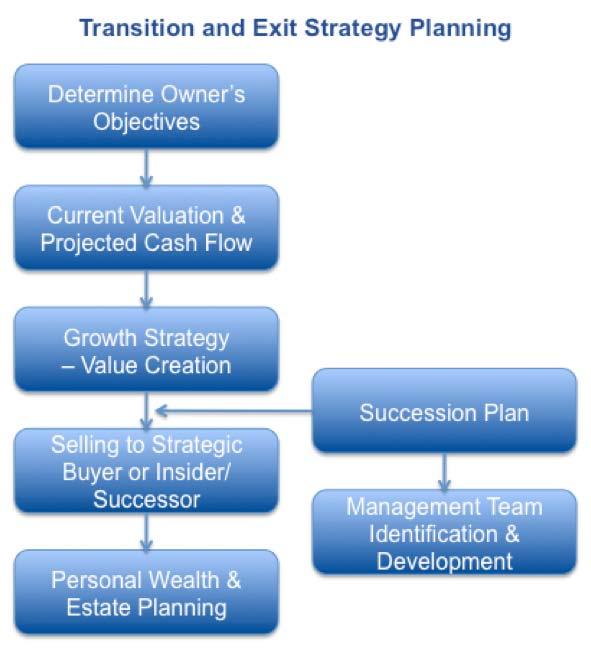 6 on achieving those goals. Key exit objectives identified as part of the exit planning process include: 1. The planned or desired departure date; 2.