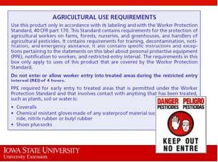 67. PPE for early-entry workers can be found in the Agricultural Use Requirements section.
