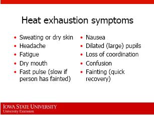 Heat-related illness symptoms can be very similar to those of pesticide poisoning. It is important to know the difference.