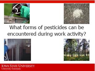Pesticides may also be in irrigation water and on irrigation equipment.