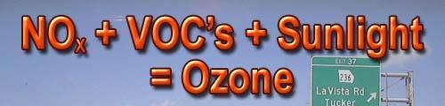 OZONE POLLUTION The ozone layer found high in the upper atmosphere (the stratosphere) shields us from much of the sun's ultraviolet