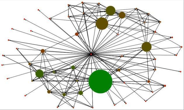 A Simple Network Graph Vertices Edges 7 The Ego Network Greener vertices have