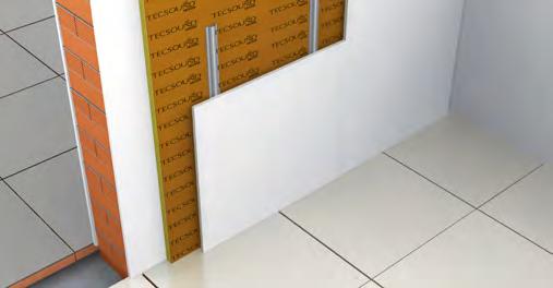 brick support Existing partition wall Omega profile DR0- db TECSOUND FT Plasterboard R w 0 db