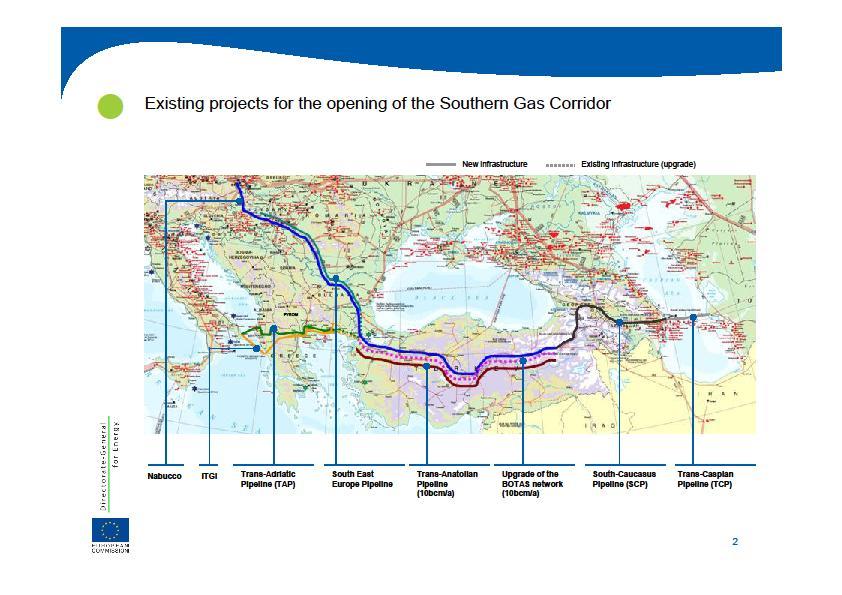 SELECTION OF PIPELINES ARE MADE BY THE SD CONSORTIUM ON THE BASIS OF 8 CRITERIA. FINAL SELECTION IN SUMMER 2012.