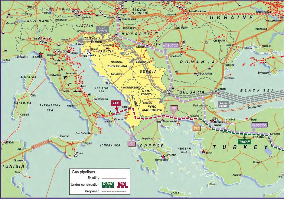 The Turkish Stream Pipelines post 2020 Source: OIES Post-2020: third (TAP connect) and fourth (potentially a new CE and