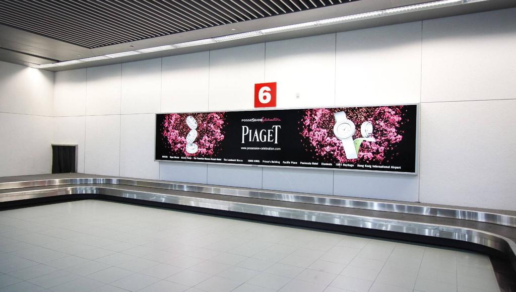 Lightbox on Wall Key Benefits: During the waiting time for luggage, these huge lightboxes can deliver