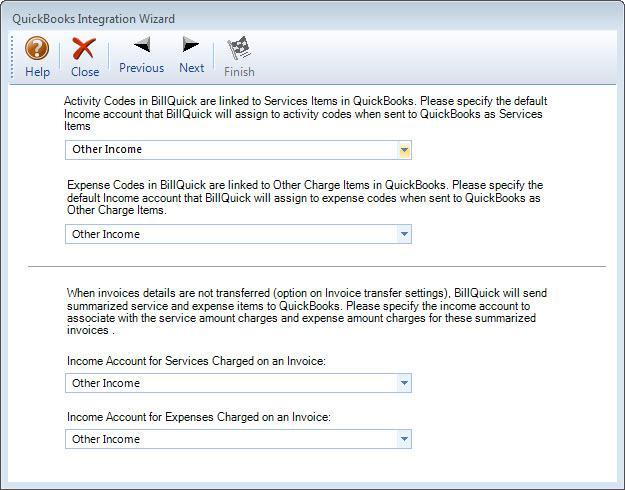 Integration Wizard 7. In QuickBooks, grant access rights to BillQuick. See Security Permissions below for more. 8.