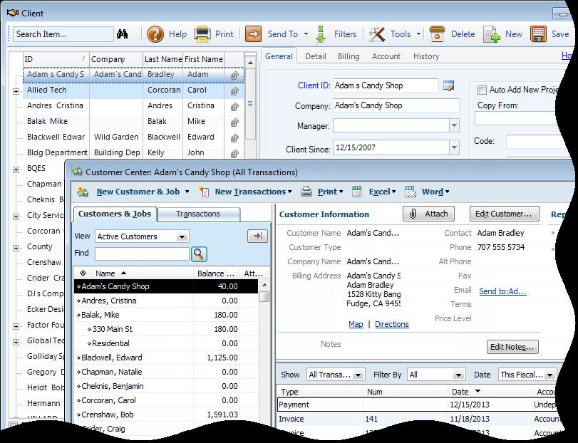 Day-to-Day Integration Settings For summary checking, in BillQuick, select Integration menu, QuickBooks, QuickBooks Sync Reports and open the Clients Synced with QuickBooks report. 5.