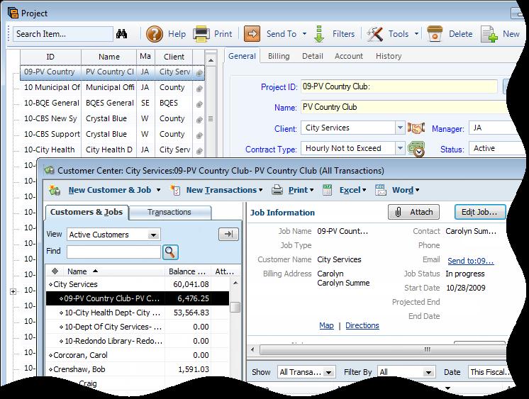 Day-to-Day Integration Settings For summary checking, in BillQuick, select Integration menu, QuickBooks, QuickBooks Sync Reports and open the Projects Synced with QuickBooks report.