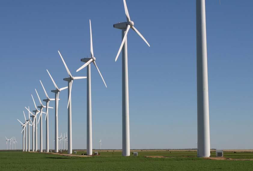 Wind Energy Energy from wind rotates blades of a turbine
