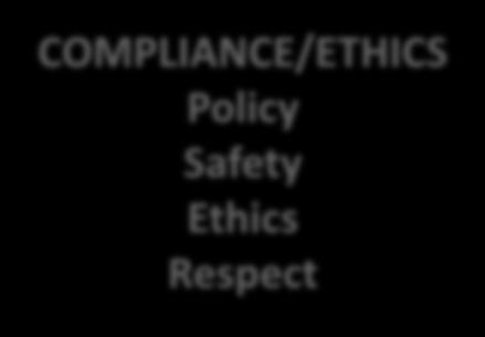 Institutional Goals EXPERTISE Precision Resourcing Innovation Development CUSTOMER-ORIENTED Clarity Awareness Attentiveness Diplomacy COMPLIANCE/ETHICS Policy Safety Ethics Respect