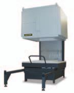 The wide-opening electrohydraulically driven hood allows furnace opening even at high temperatures and provides easy access from 3 sides.