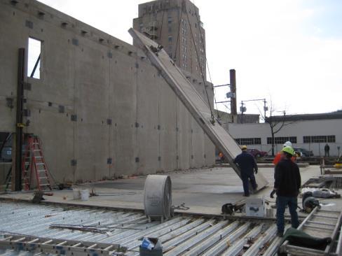 Tilt-Up Construction Concrete wall panels are poured lying flat, much like a slab on grade.