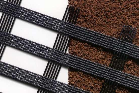 Geogrid: StrataGrid Manufactured under stringent quality controls using specialised High Tenacity (HT) Polyester Yarn HT yarn is made from PET polymer with: High molecular weight (>25,000 g/ mol) Low