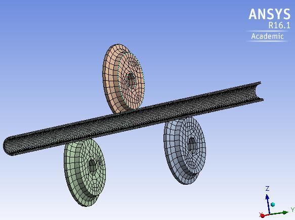 Upper roller displacement of tube size of OD=17.1mm (NPS 0.375in) Bending radius (mm) Stroke of upper roller (mm) 63.5 53.2 47.9 32.94 20.5 13.2 10.8 b) After mesh refinement Figure 10.