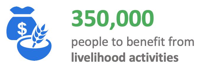 WFP will reach 350,000 people through livelihood activities in 2019.