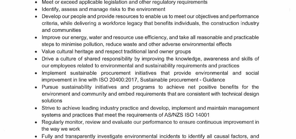 APPENDICES Appendix A Environment and Sustainability