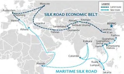 New Policy: China s One Belt One Road Policy Announced in late 2013 as an economic development framework to integrate Eurasia and drive regional cooperation.