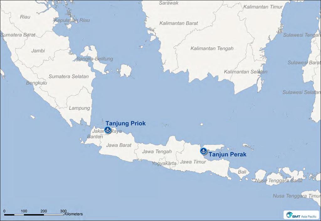 Major Container Port in the Indonesia Port of Tanjung Priok accounted for over 50% of Indonesia s total container throughput