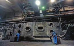 foundry. Here, roughly 70,000 t of molten iron are produced annually. Castings with more than 200 t of molten iron are routine; castings with up to 320 t are possible from now on.