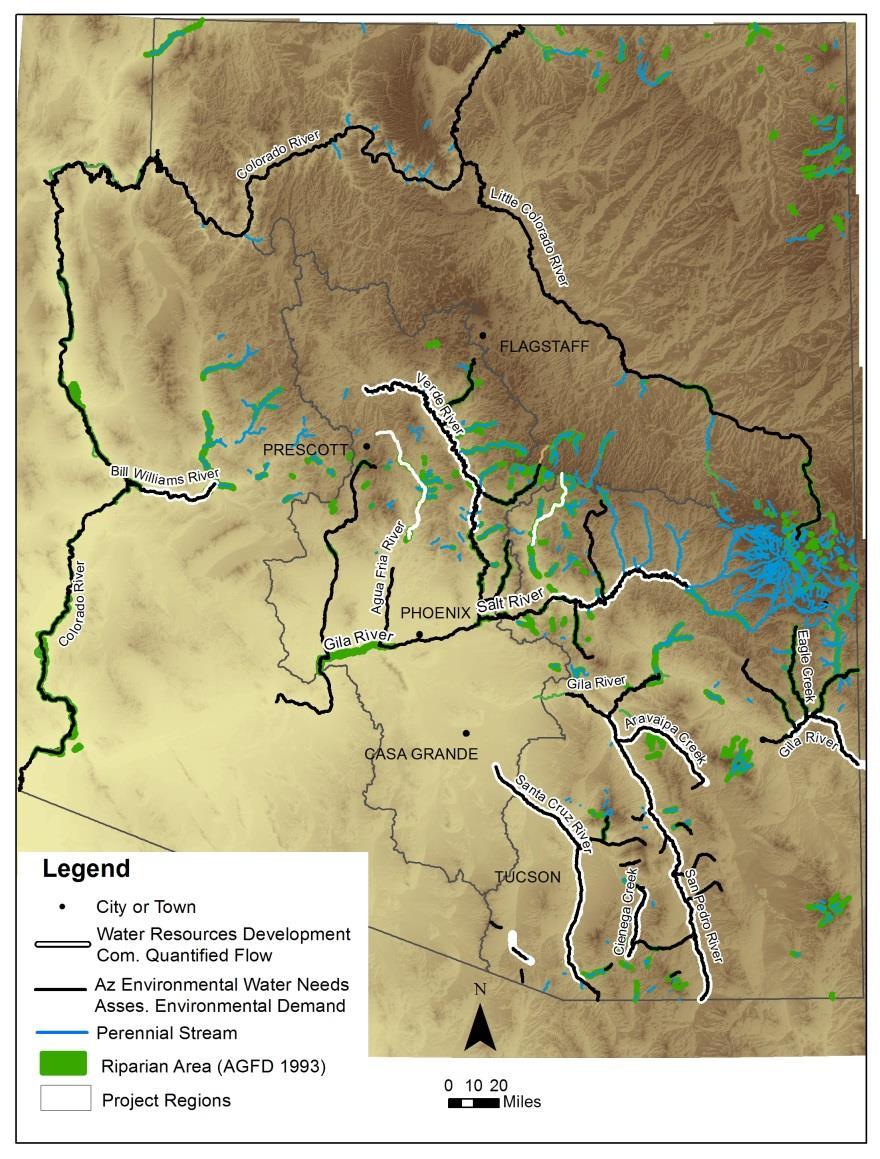 Desert LCC Environmental Flows Database Desert LCC-wide geo-spatial database of environmental water needs for riparian and aquatic species that will identify critical data gaps and result in a