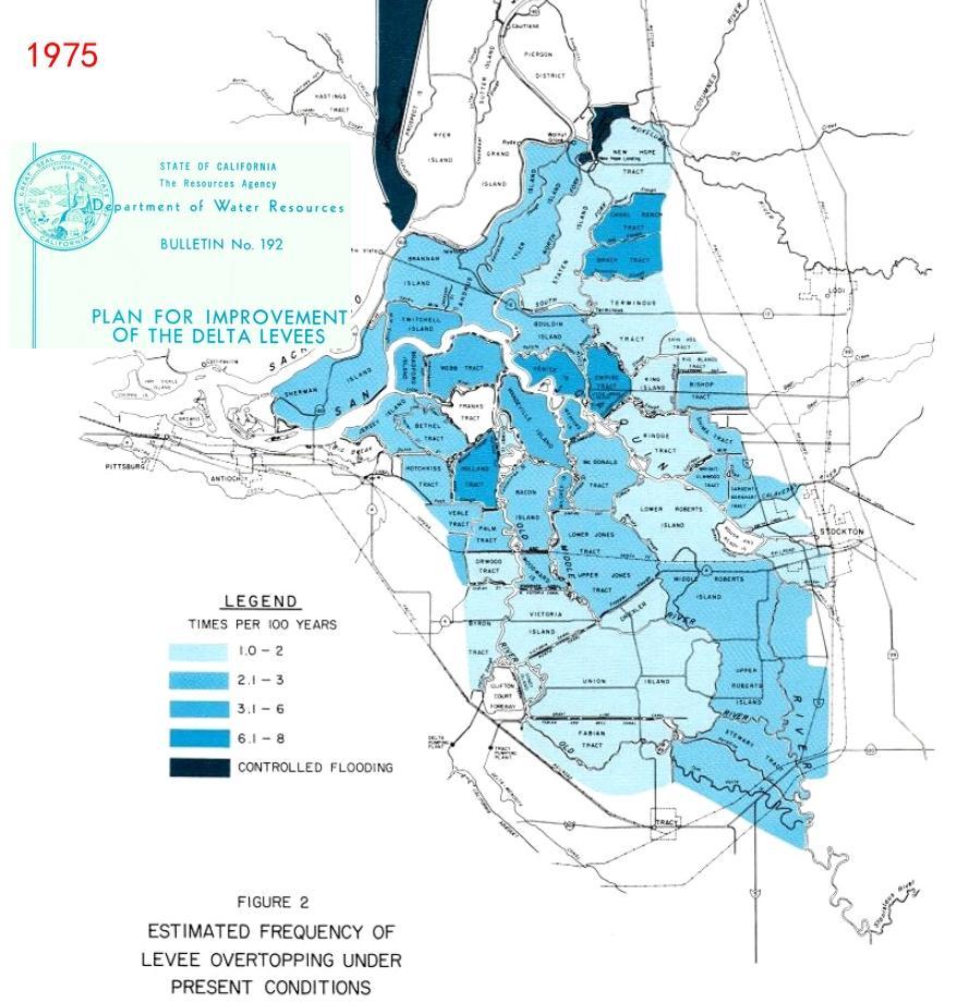 Use of the Delta Waterways and Delta Islands for Flood Control Planning: 1975-1978 Even though the waterways of the Delta have been silting in, the 2012 Flood
