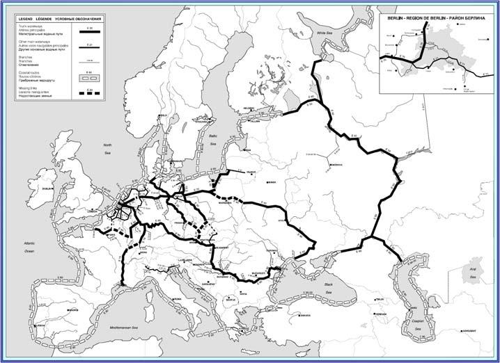 4. The E inland water network agreement (AGN), 1996 Ratified by 13 UNECE countries, AGN aims to develop a coherent network of IWW Identifies relevant routes, E ports, technical and operational