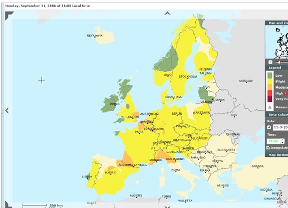 Near real-time ozone data exchange http://www.eea.europa.eu/maps/ozone EEA website with information about ozone pollution across Europe.