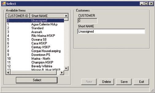 Assigning production items to customers allows the worker to select the items when checking in or building carts. To assign production items to customers: Figure 15.