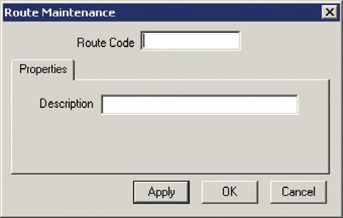 Add a New Route To add a new route: 1. Click Routes on the Softrol Production Control window to highlight it (see Figure 17). 2.