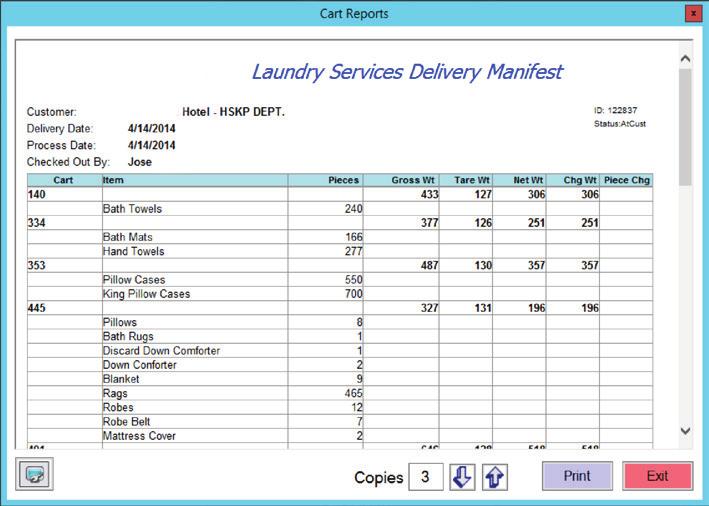 View and Print the Manifest The worker can view the manifest at any time during the check out process by tapping the View button.