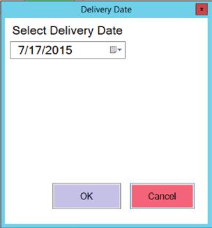 It is recommended that the worker waits to print the final manifest after she completes the load. Figure 33. Delivery Manifest.