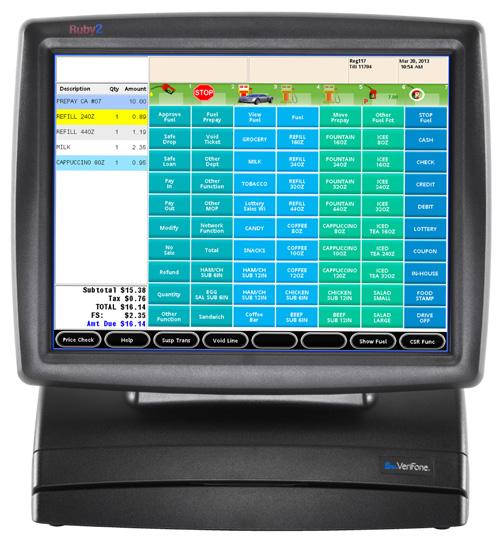 RUBY2 VERSATILE POS SOLUTION FOR CONVENIENCE STORES Ruby2 is the latest POS solution offering from VeriFone.