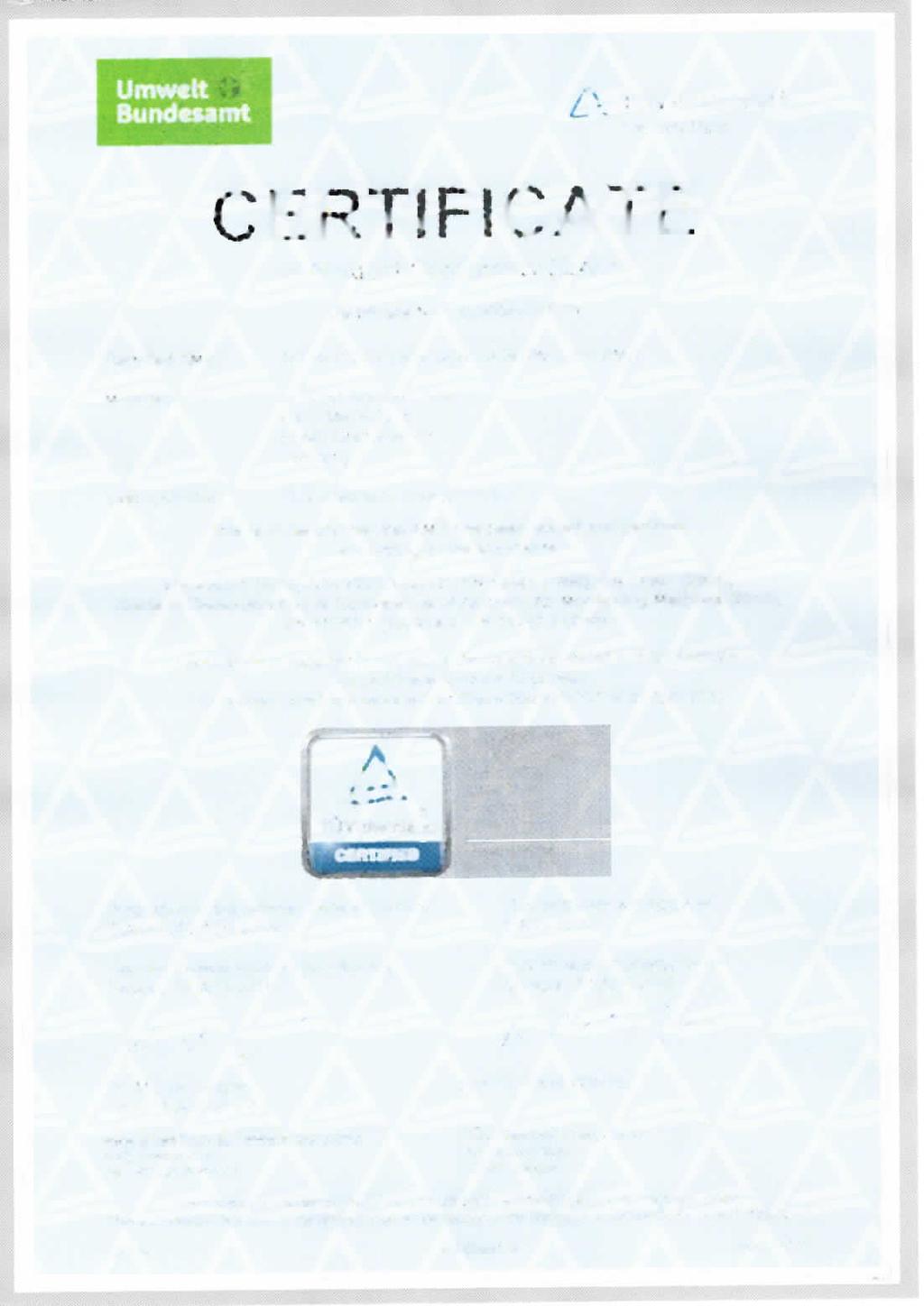 ATÜVRheinland Precisely Right. CERTIFICATE of Product Conformity (QAL1 ) Certificate No.: 0000043107_01 Certified AMS: Manufacturer: Test lnstitute: APDA-372 for particulate matter PMio and PM2.