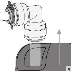 Pull the RO membrane cartridge to remove it from the RO cartridge retaining