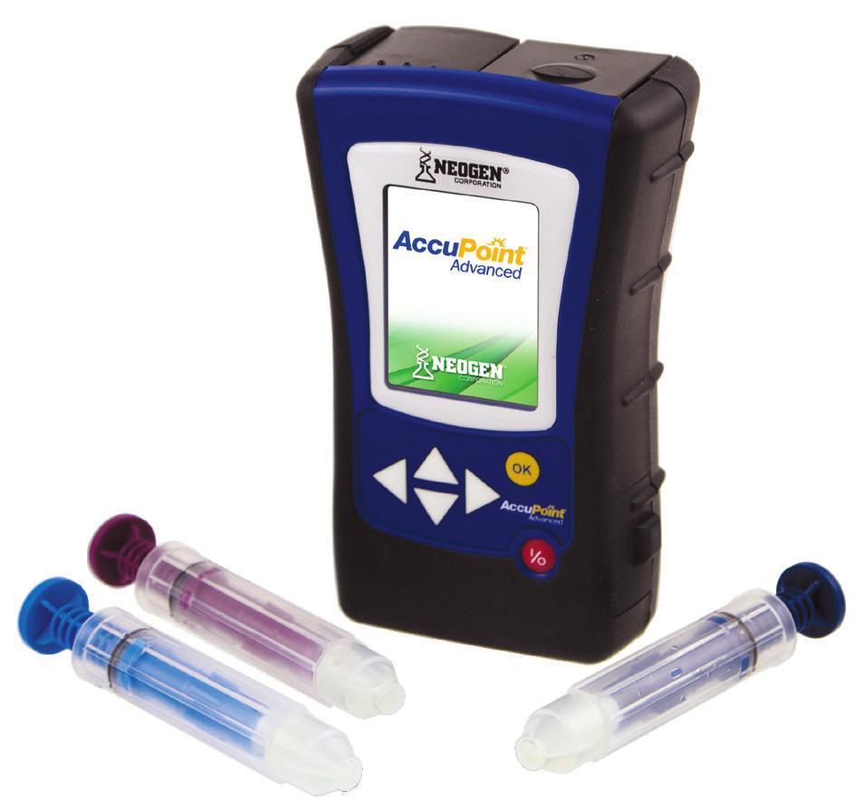 General Sanitation Verification AccuPoint Advanced with Data Manager Software Since ATP is not evenly distributed on surfaces, AccuPoint Advanced s sampling pad and chemistry are designed