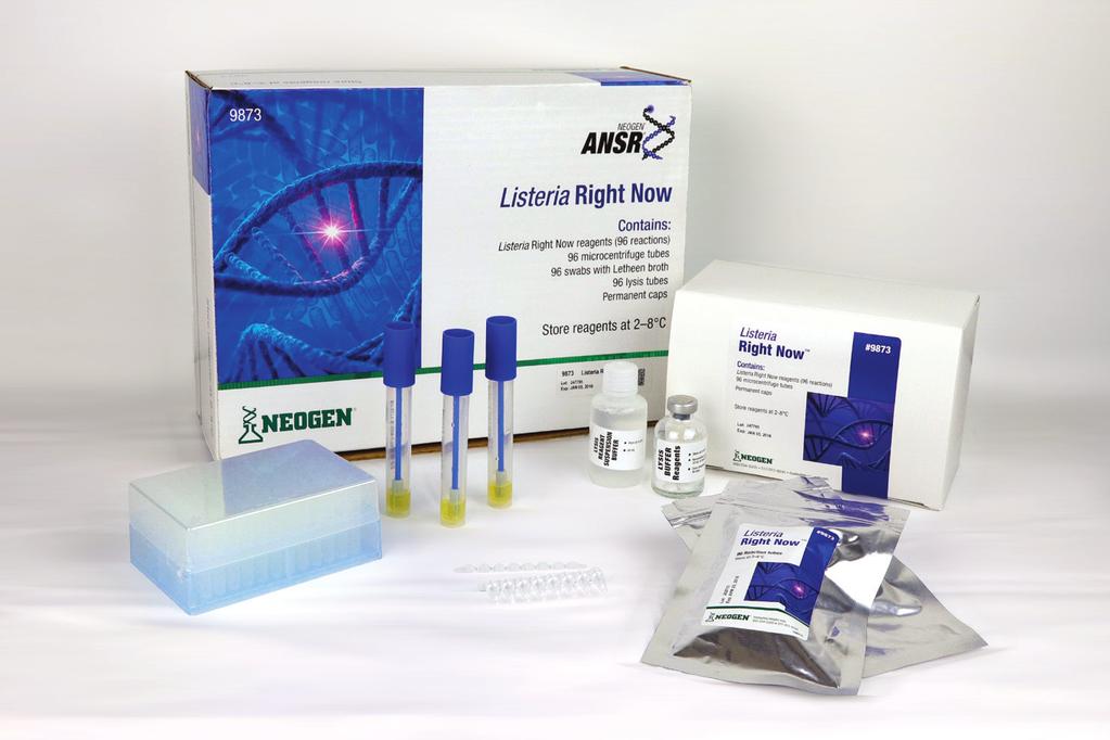 Environmental Pathogen Screening Listeria Right Now is a complete system for taking environmental Listeria tests with molecular-level accuracy that requires no enrichment and features a total time to