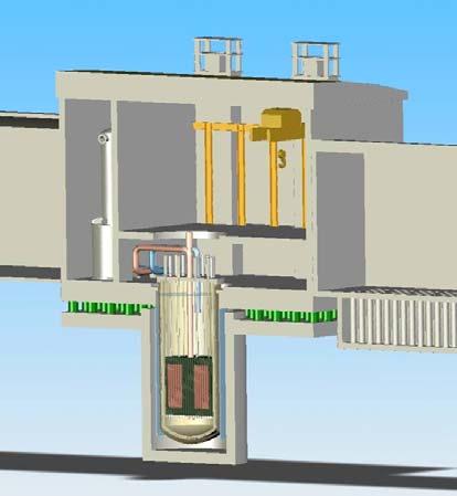 03-261 Reactor Cavity Cooling Ducts Turbine Hall With MS-Gas HX Molten-salt Molten-salt Heat Exchanger Spent